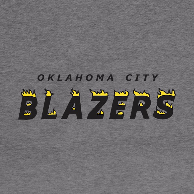 Oklahoma City Blazers logo by Throwback Hockey